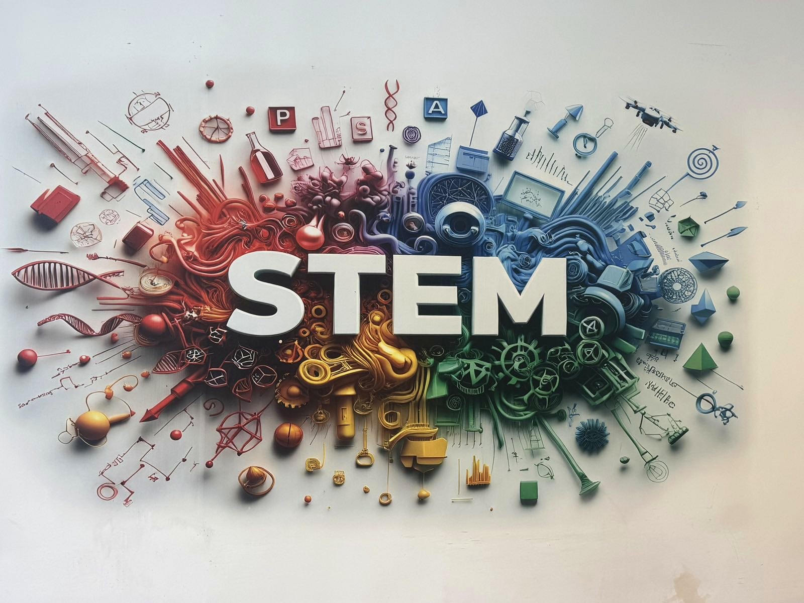 STEM стенопис в училищен кабинет